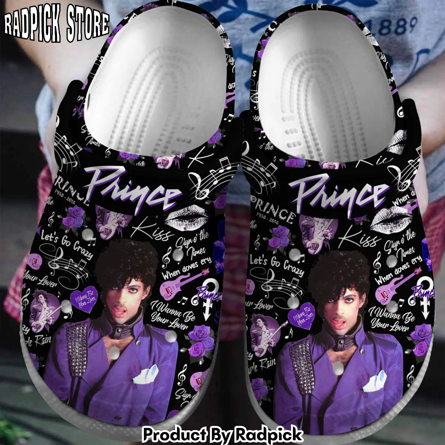 Radpick prince singer music clogs shoes comfortable for men women bnj rp6521993